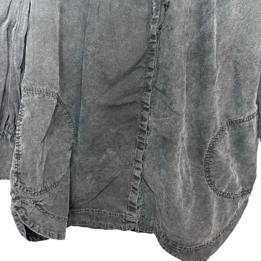 Free People Denim Darling Mini Dress in washed black cotton size small - Picture 2 of 9
